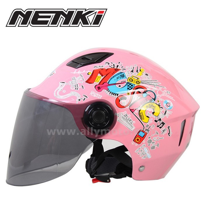 129 Open Half Face Helmet Motorbike Scooter Street Cruiser Chopper Touring Sun Shield Lens Men Women